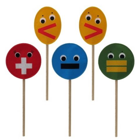 Matematické značky, 5dílná sada, výuková pomůcka