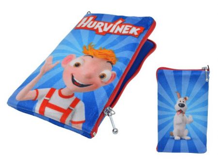 Obal na mobil 5,5" Hurvínek, modrý