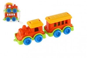 Vláček/Mašinka s vagónkem plast v síťce 10x11cm