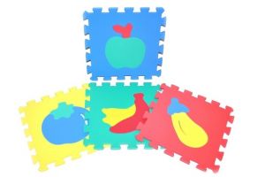 Pěnové puzzle Ovoce 30x30cm asst 10ks v sáčku 2 druhy 