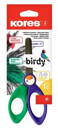KORES Dětské nůžky BIRDY, 125 mm, 5"