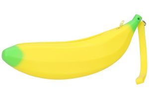 Silikonový penál etue 21,4x10 cm - Banán
