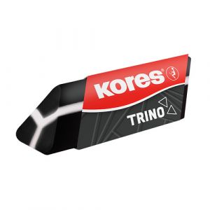 KORES Pryž TRINO, trojhranná, černo-bílá