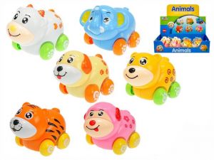 Zvířátko 8cm na setrvačník s kývající hlavou 12m+ 6druhů