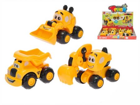 Stavební stroj 8-11cm zpětný chod 3druhy 12m+  