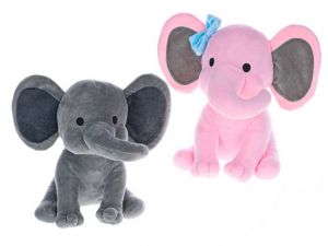 Slon plyšový 25cm sedící, 2 druhy, 0m+, v sáčku