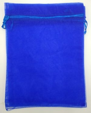 Dárkový sáček organza 9x12 cm královská modrá