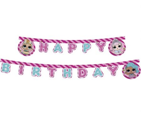 Girlanda Happy Birthday "LOL panenky" 210cm
