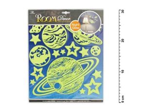 Samolepící dekorace 603 svítící ve tmě planety 31x 29cm