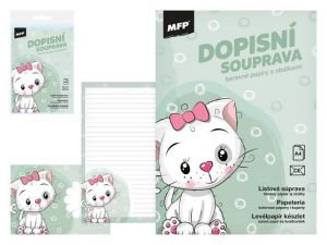Dopisní papír barevný LUX 5+10 (Kočka)