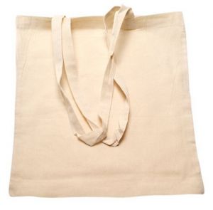 Bavlněná taška s dlouhými uchy, přírodní, 42 x 38 cm