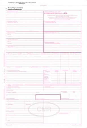 Mezinárodní nákladní list CMR, A4, samopropisovací, 7 listů, OPTYS 1198