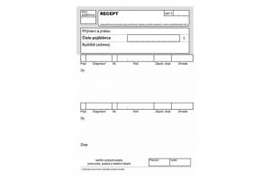 Lékařský recept, A6, volný list, OPTYS 1209