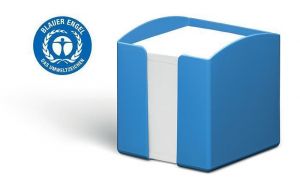 Stojánek na papírové bločky "ECO", modrá, plast, 100 x 100 mm, DURABLE