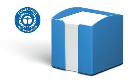 Stojánek na papírové bločky "ECO", modrá, plast, 100 x 100 mm, DURABLE