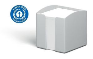 Stojánek na papírové bločky "ECO", šedá, plast, 100 x 100 mm, DURABLE