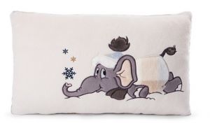 Plyšový polštářek slon a pohoda na sněhu 43x25 cm