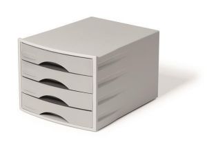 Zásuvkový box "Eco", šedá, plast, 4 zásuvky, DURABLE 776210