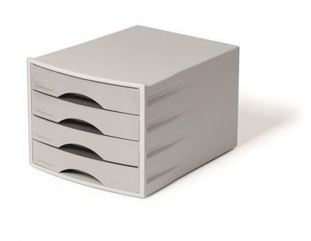 Zásuvkový box "Eco", šedá, plast, 4 zásuvky, DURABLE 776210