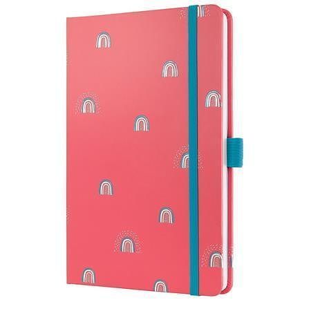 Exkluzivní zápisník "Jolie", Rainbow Coral, 135 x 203 mm, linkovaný, 87 listů, tvrdé desky