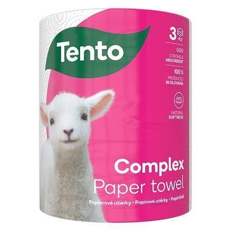 Papírové utěrky "Complex", 1 role, 3-vrstvé, 220 listů, TENTO 229437