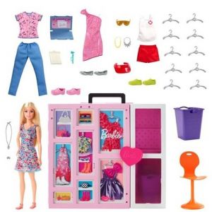 BARBIE MÓDNÍ ŠATNÍK SNŮ S PANENKOU