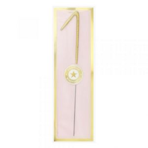 Prskavka - číslice 1, zlatá 6,5cm