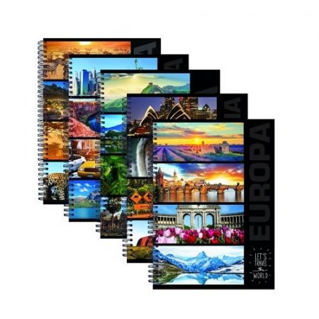 Twin wire blok A4 Soft assort LET&sbquo;S TRAVEL 