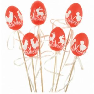 Vajíčko plastové zápich 6 cm + špejle 