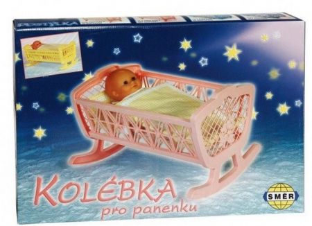 Kolébka bez soupravy plast 47x35x30cm (barva RŮŽOVÁ, MODRÁ, ŽLUTÁ)