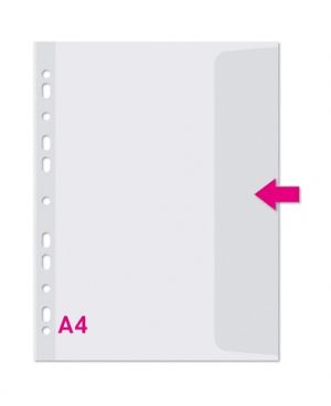 Prospektový obal A4 - 10 kusů / otevřený s klopou, 110 my, orange peel, čirý