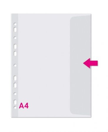 Prospektový obal A4 - 10 kusů / otevřený s klopou, 110 my, orange peel, čirý