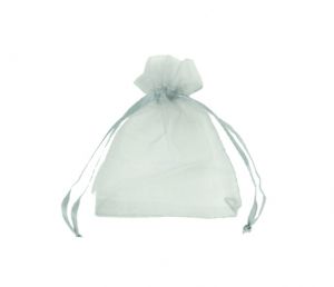 Dárkový sáček stříbrný sáček-Organza/ 8x10cm