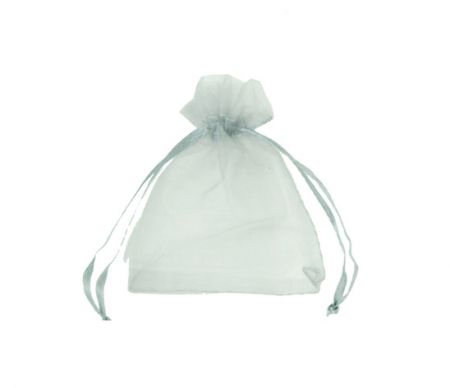 Dárkový sáček stříbrný sáček-Organza/ 8x10cm
