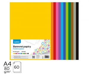 Papír náčrtkový A4 60 listů 80g 12 barev