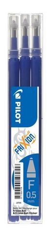 Pilot, Náplň pro Roller FriXion Ball, 0.5, 3 ks, (F) tenký, modrá
