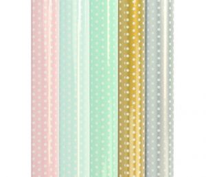 Balicí papír role 2m x 70cm, pastel puntík mix 113544