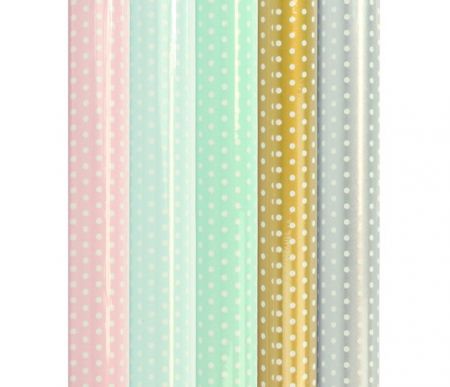 Balicí papír role 2m x 70cm, pastel puntík mix 113544