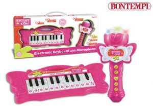 Bontempi Mini klávesnice a mikrofon Karaoke 35 x 10 x 3,5 cm