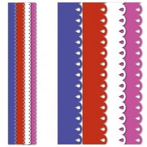 Výřez skládaná rozeta malá 1, průměr 3 cm a 5 cm, 8 ks