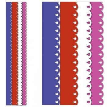 Výřez skládaná rozeta malá 1, průměr 3 cm a 5 cm, 8 ks