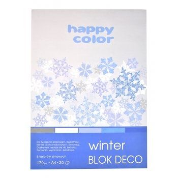 Sada barevných papírů, Zima, A4, 170 g, 20 l