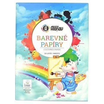 Barevné papíry 20 listů, syté