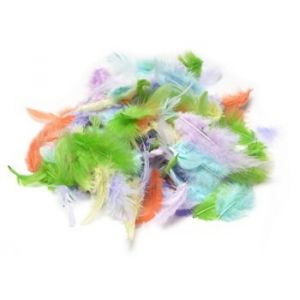 Peří Rayher, 10 g, mix pastelové barvy