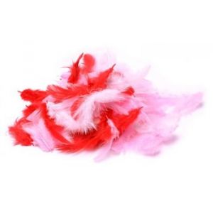 Peří Rayher, 10 g, růžovočervené