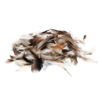 Peří Rayher, 10 g, přírodní "pepita", 7-9 cm