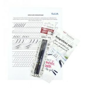 Sada kaligrafických fixů, 2 ks + předloha krasopsaní