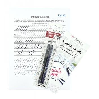 Sada kaligrafických fixů, 2 ks + předloha krasopsaní