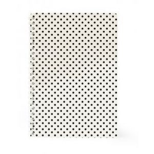 Kroužkový blok A5, 50 listů, linka, černý puntík