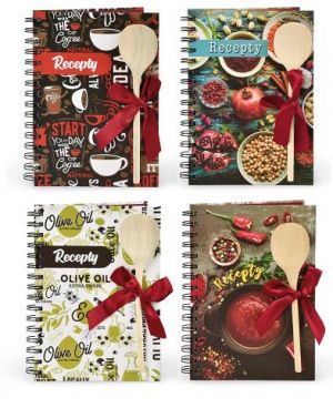 Kniha na recepty+ vařečka A5